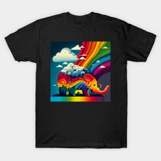 The Rainbow Elephant. T-Shirt